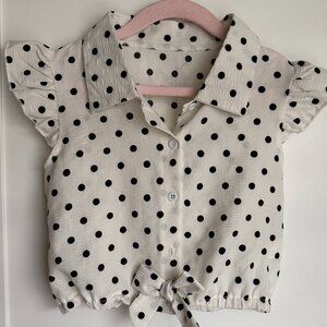 Cropped Polkadot Shirt KIDS Size 6